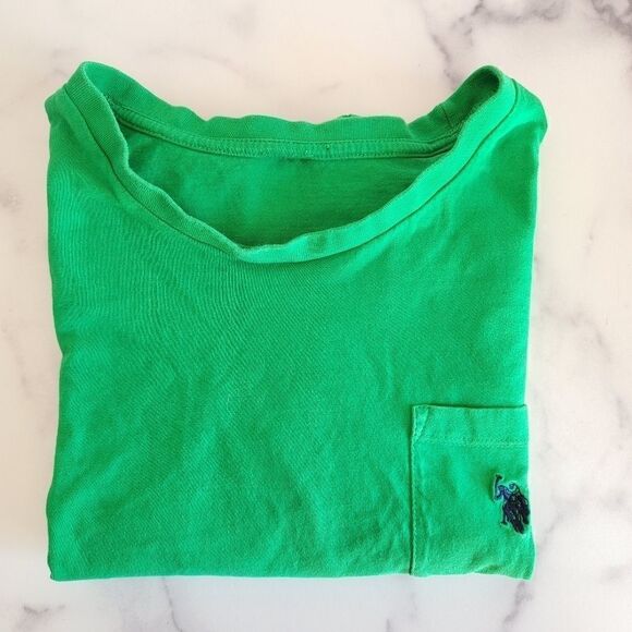 Mens medium bright green Ralph Lauren polo tee shi - Picture 2 of 4